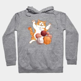 Funny  cute kitty kitten Crochet Yarn Crazy Cat Hoodie